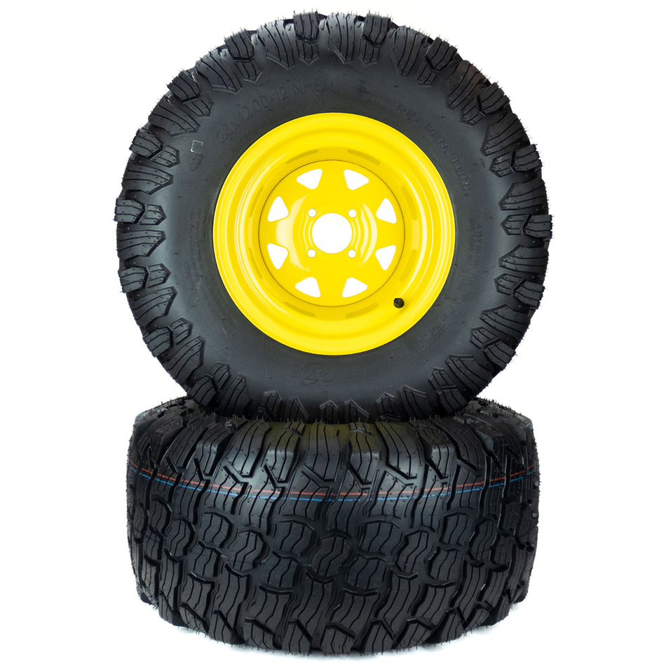 (2) Reaper Turf Tire Assemblies 26x12.00-12 Fits John Deere ZTrak 997R TCA20130