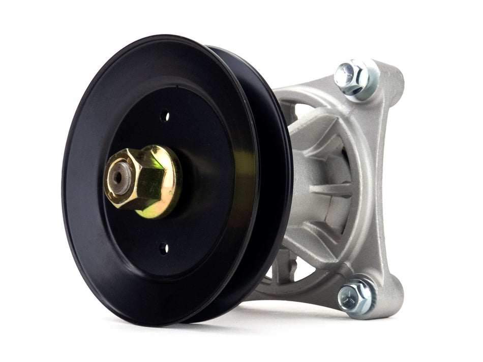 (1) Spindle Assembly and Pulley for Hustler 34" to 52" 931741 931881 931899 931998US 932004US 604214