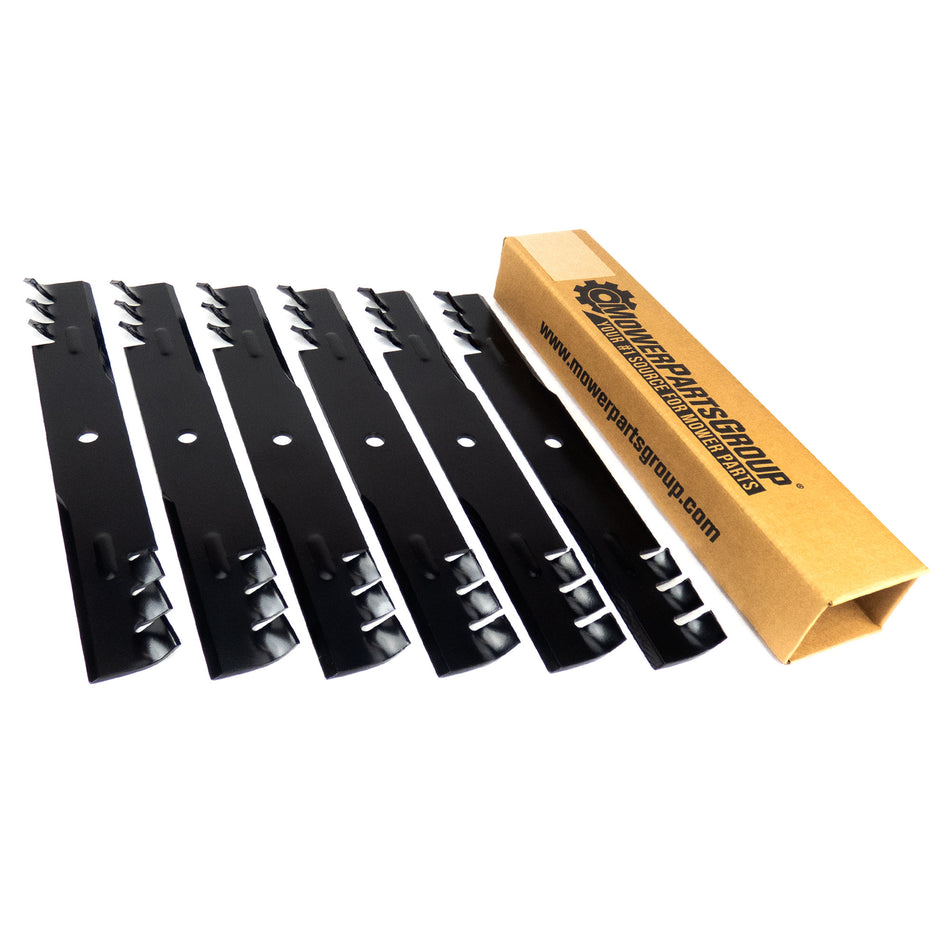 (6) Mulching Blades for Hustler Z Series, XR7 & Raptors 601124, 797696, 797704