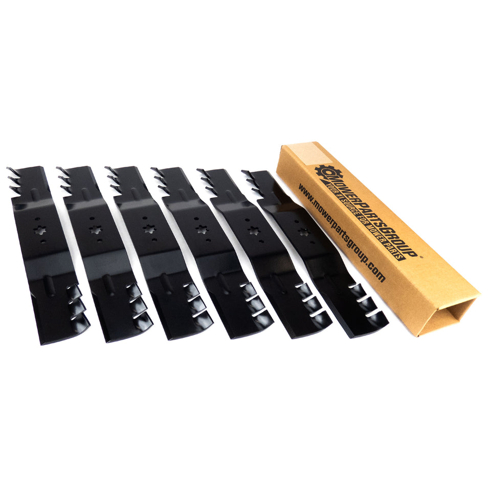 (6) Mulching Blades Compatible With Cub Cadet 54" RZT Series 742-0677, 942-0677