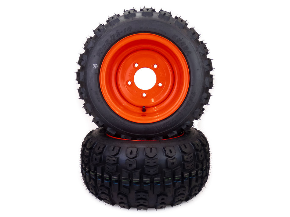 (2) Terra Trac Front Tire Assemblies 18x8.50-10 Fits Kioti CS2210, 2510