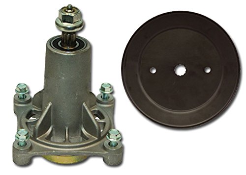 Spindle Assembly with Pulley Replaces AYP Spindle 187292 Pulley 153535
