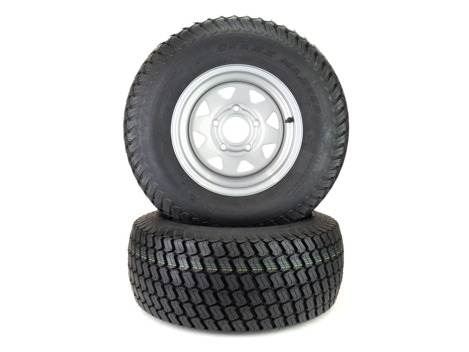 (2) 24x9.50-12 4 Ply Grassmaster Tire Assemblies Fits X-ONE 52" & 54" 604106