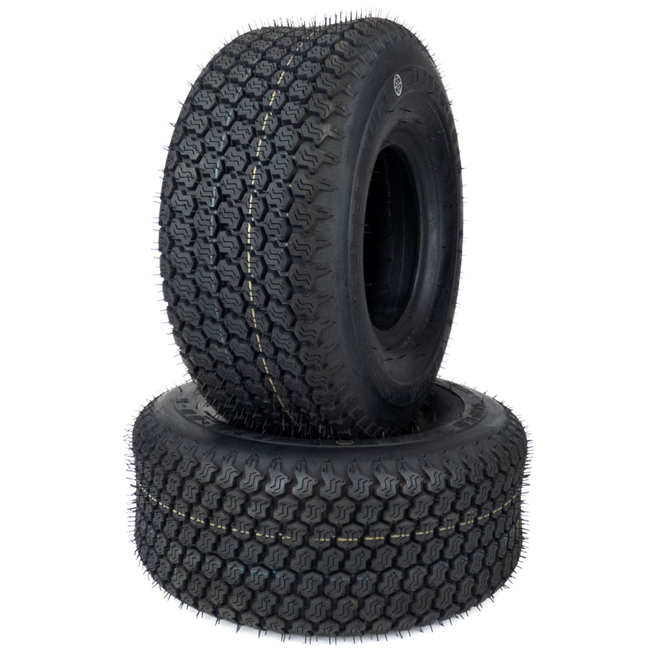 (2) Super Turf 4 Ply Tires K500 15x6.00-6 15x6.00x6 15x6x6 15x6-6