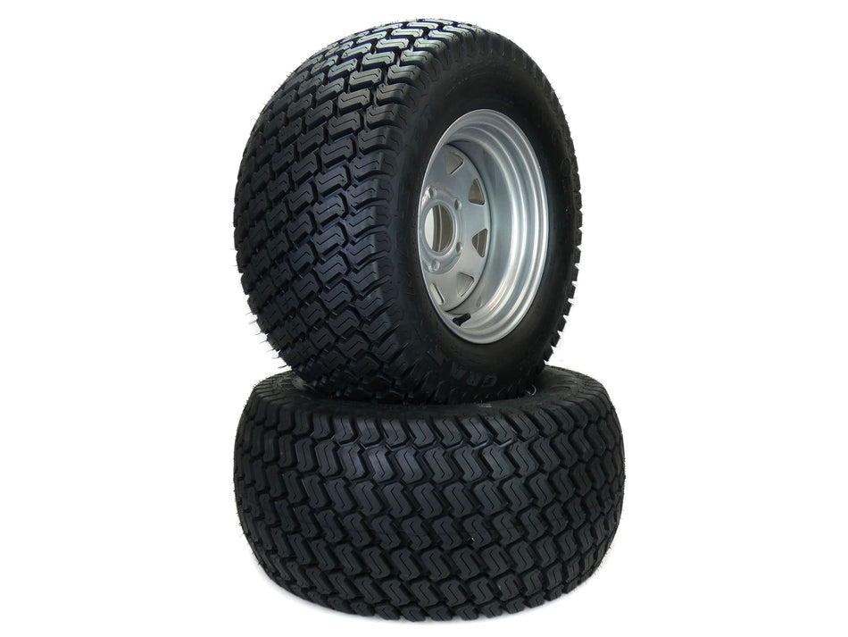 (2) Turf Wheel/Tire Assemblies 24x12.00-12 Fits Hustler Super Z 60" Repl 606968