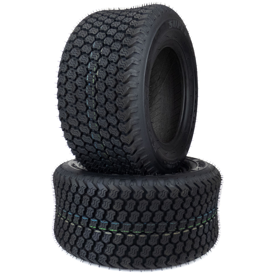 (2) Super Turf 4 Ply Tires 16x6.50-8 K500 16x6.50x8 16x650-8 16x650x8