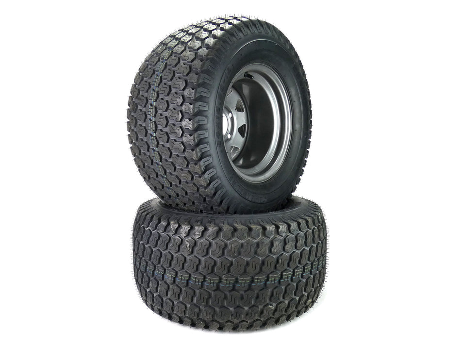 (2) Super Turf Tire Assemblies 24x12.00-12 Compatible With Gravely PT 200 400 60" 72" 07101119