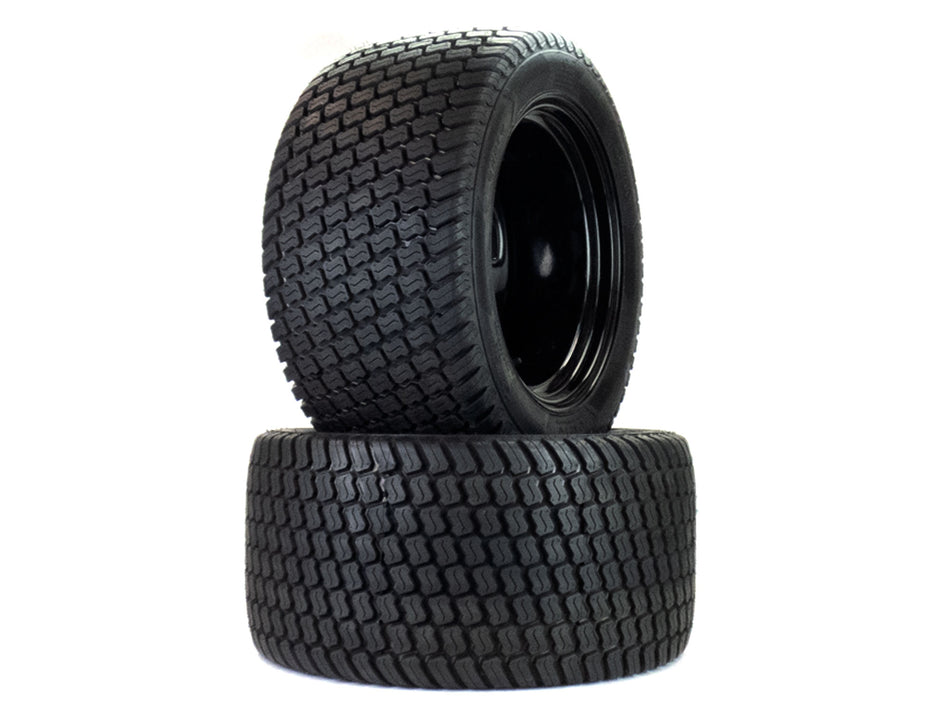 (2) Flat Free Turf Tire Assemblies 26x12.00-12 Compatible With Hustler Super Z 60" 66" 72"