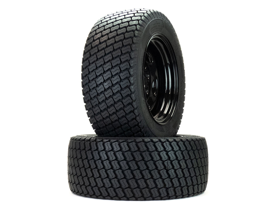 (2) Flat Free Turf Tire Assemblies 24x9.50-12 Compatible With Hustler Super Z 54" 782078
