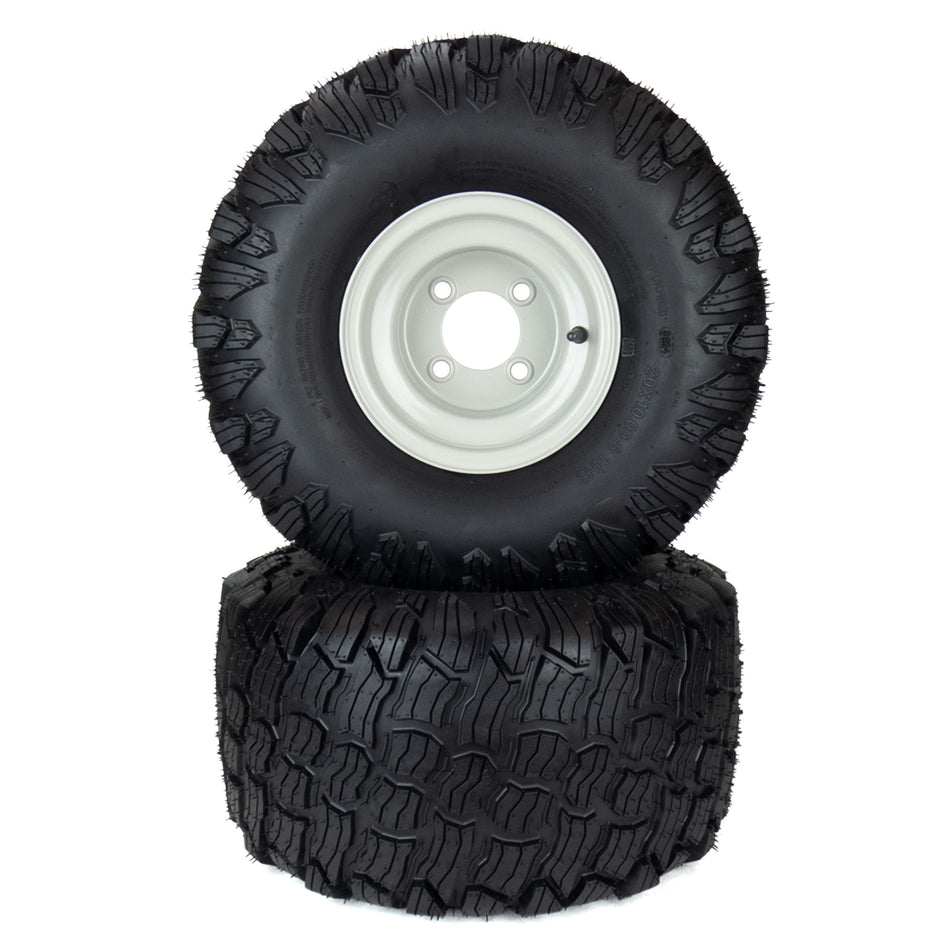 (2) Reaper Turf Tire Assemblies 20x10.00-8 Fits Gravely Ariens ZT XL Zoom 48" 54" 07100513