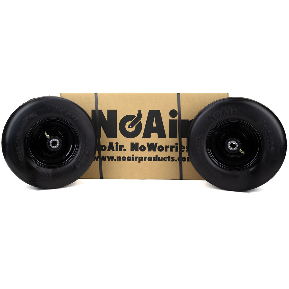 NoAir® (2) Flat Free Tire Assemblies 13x6.50-6 Fits Hustler X One Super Z Raptor XD XDX 607964