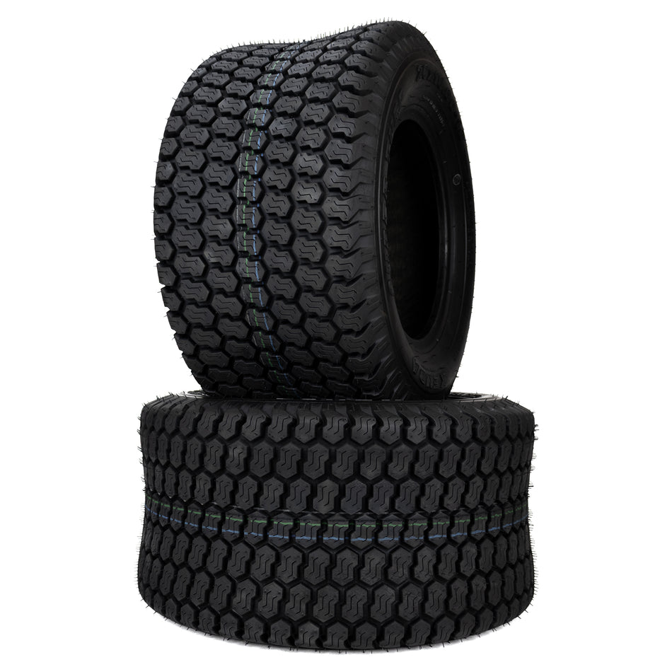 (2) Super Turf 20x10.00-10 4 Ply Tires for Lawn Garden Tractor and Zero Turns