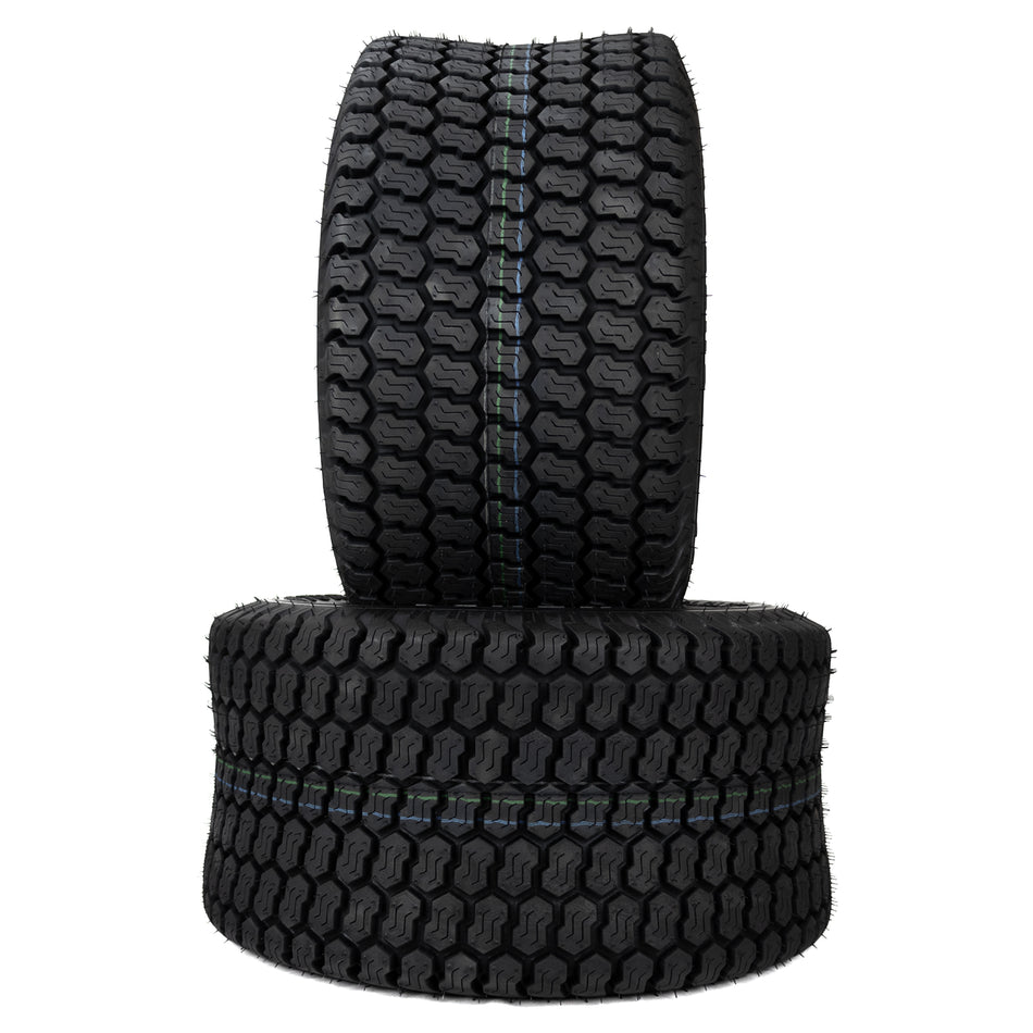 (2) Super Turf 20x10.00-10 4 Ply Tires for Lawn Garden Tractor and Zero Turns