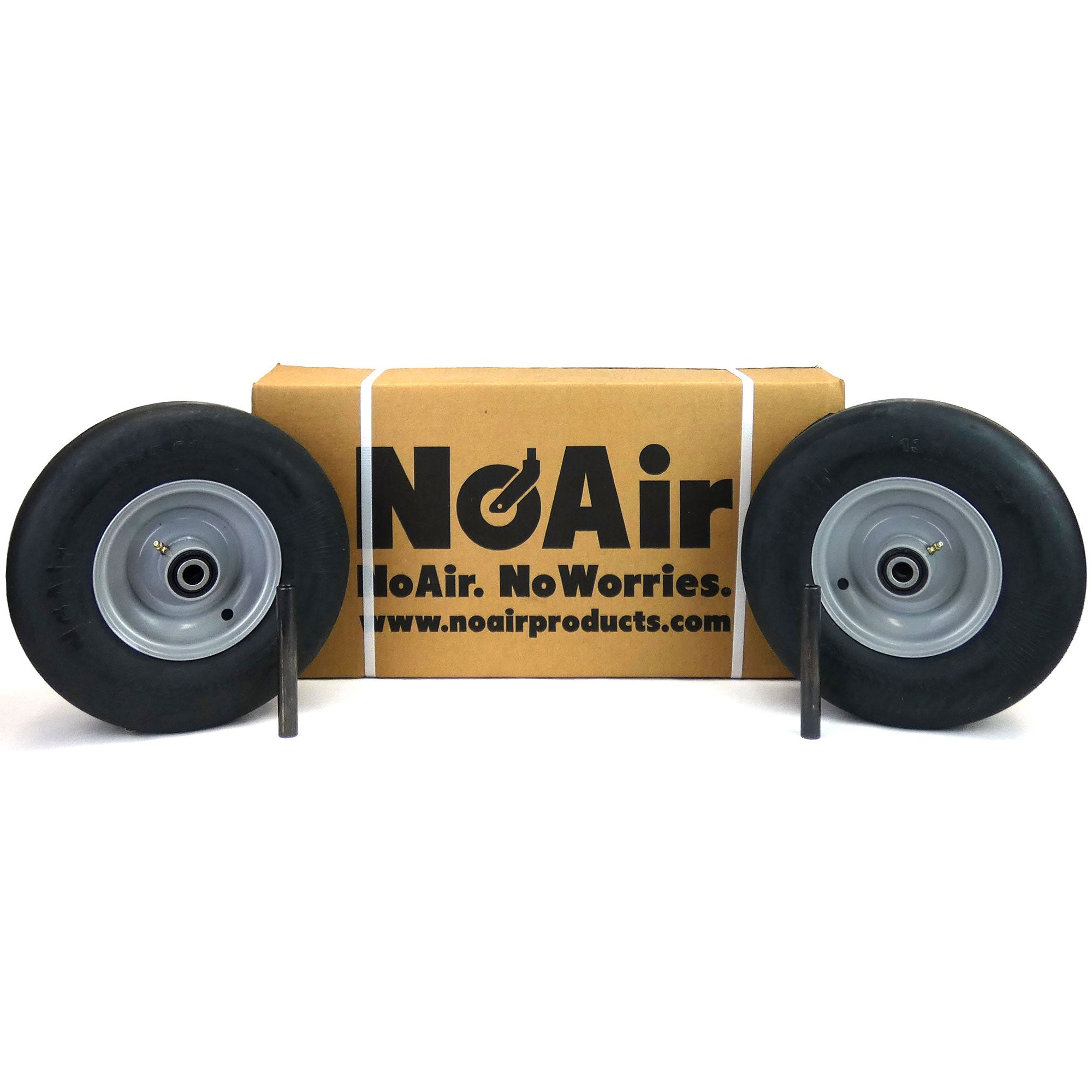 NoAir® (2) Flat Free Tire Assemblies 13x5.00-6 Fits Ferris