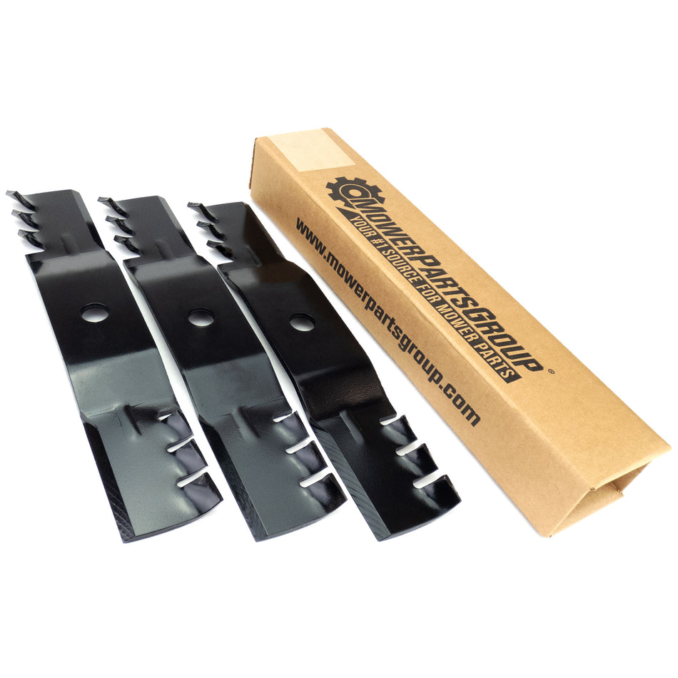 (3) Mulching Blades for John Deere 48" 7-Iron Deck M136194