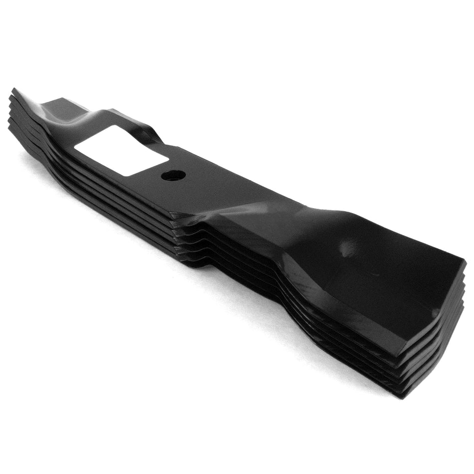 (6) Wavy Mulching Blades for Hustler 48" Fastrak, Sport, X-One 796623, 71490001