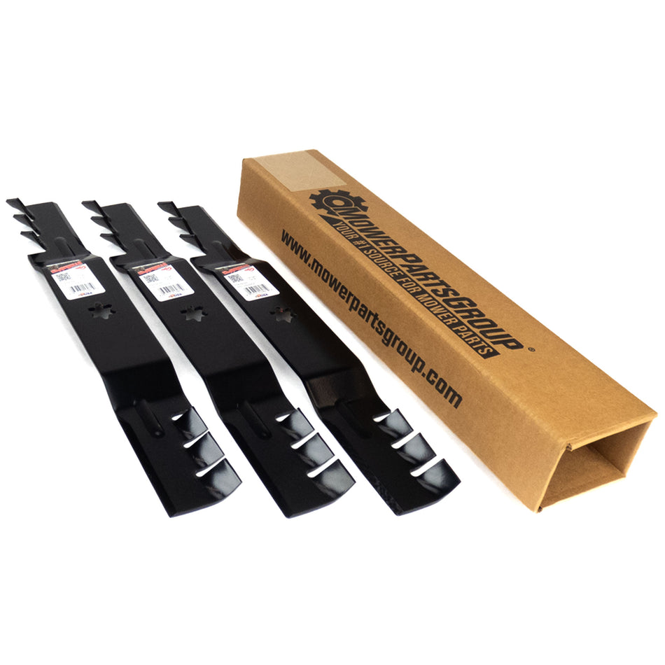 (3) Mulching Blades Compatible With Cub Cadet 54" XT1-ST54 ZT1-54 ZT2-54 942-05056X