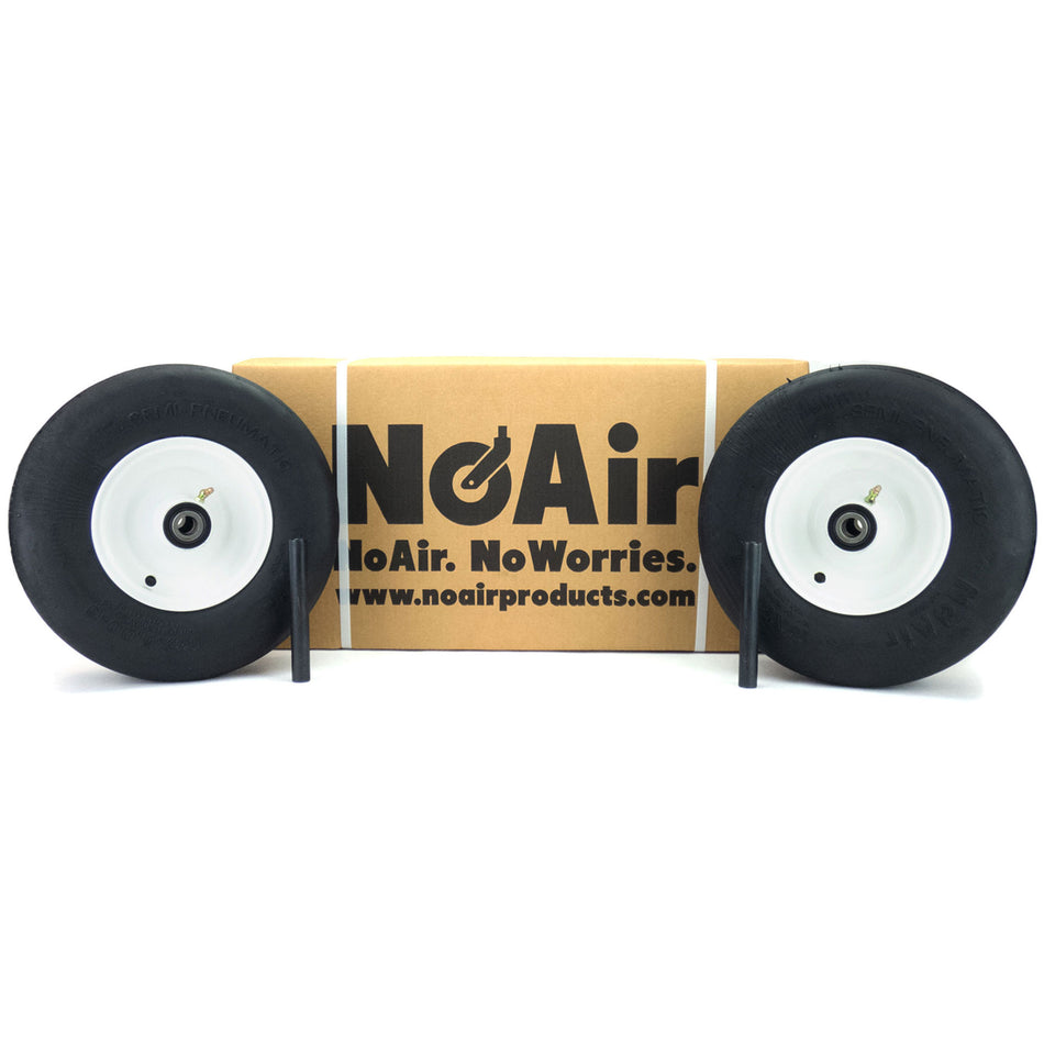 NoAir® (2) Flat Free Wheel Assemblies 13x5.00-6 Fits Encore Edge 48" Replaces 5202001