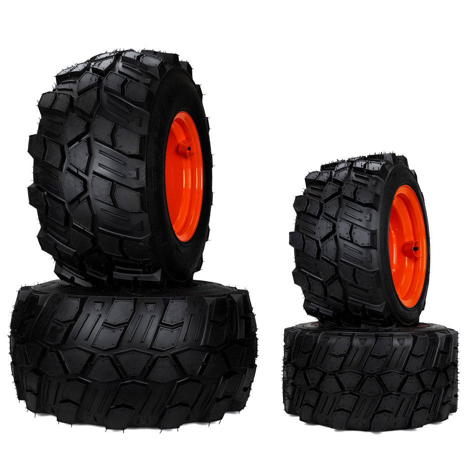 (4) Aggressive Tire Assemblies 26x12.00-12 18x8.50-10 Fits Kubota BX Series K2561-17610 K2581-18610