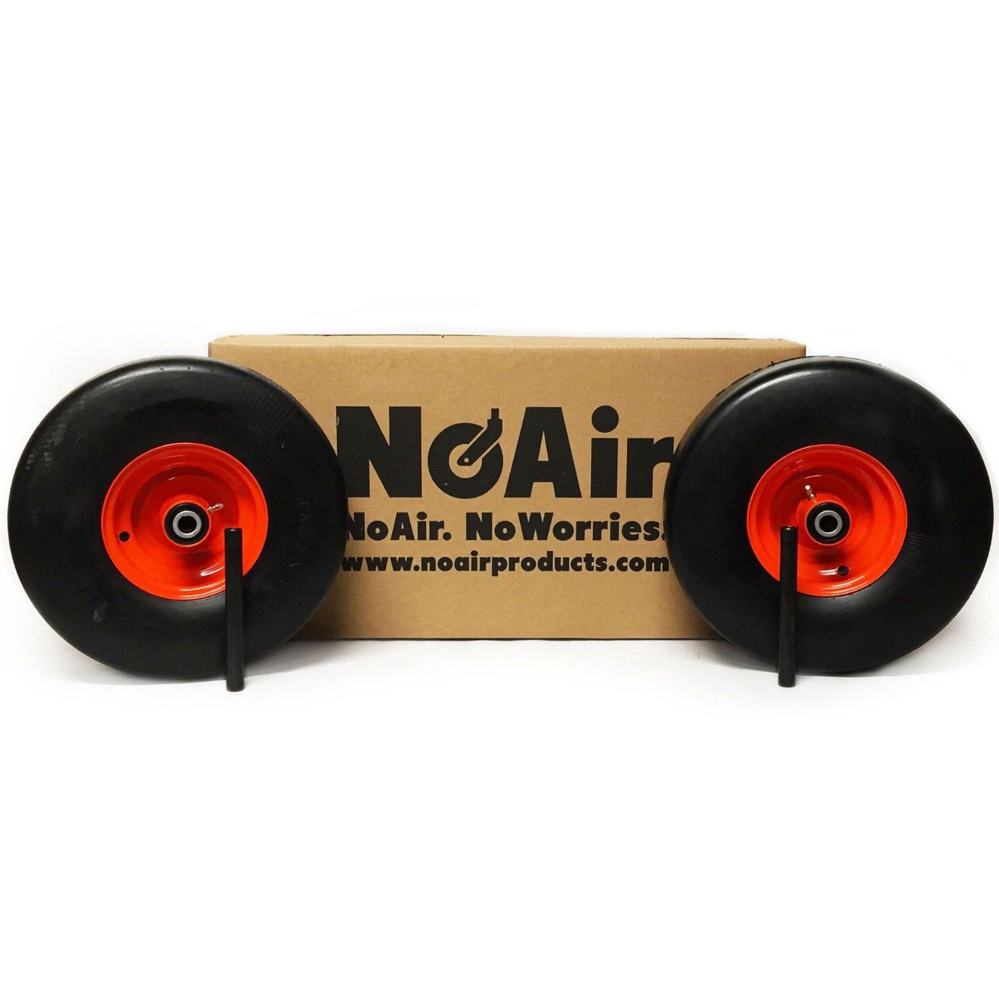 kmt096 荒１５キロ NoAir® (2) Flat Free Tire Assemblies 15x6.00-6 Fits Kubota ZD321