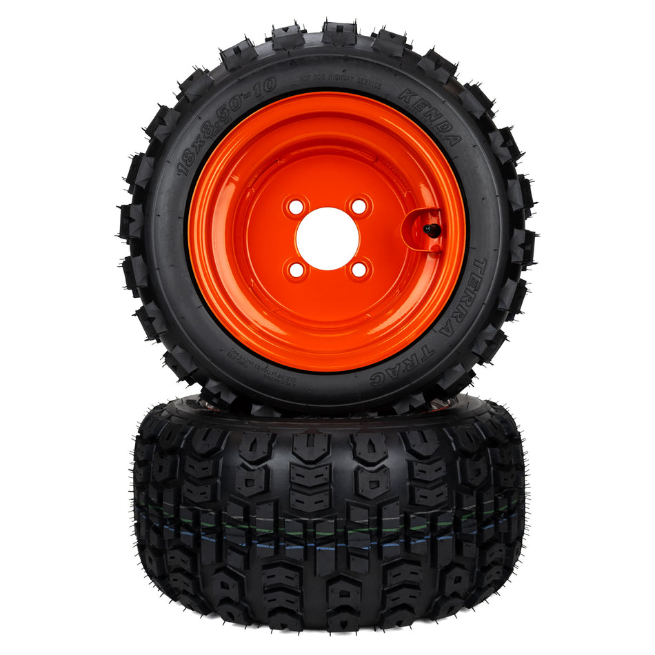 (2) All Terrain Tire Assemblies 18x8.50-10 Fits Kubota BX Series K2581-18420
