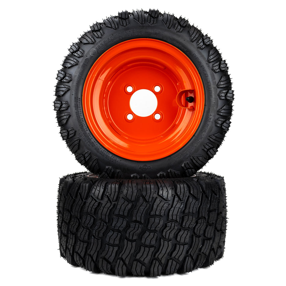 (2) Reaper Turf Tire Assemblies 18x8.50-10 Fits Kubota BX Series K2581-18100