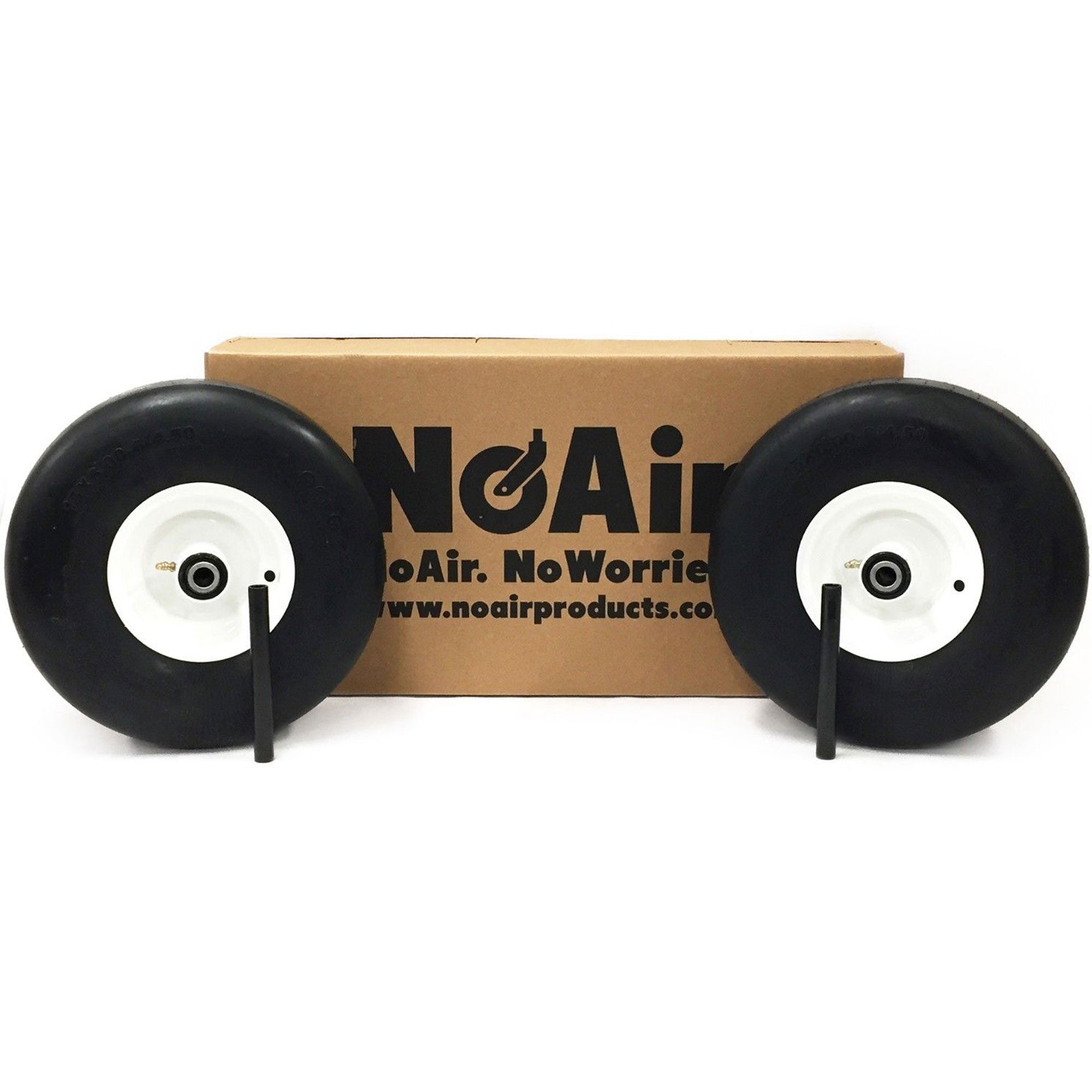 NoAir® (2) Flat Free Tire Assemblies 15x6.00-6 Fits Kubota ZD21
