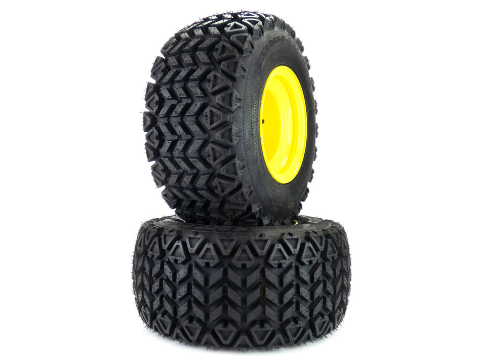 (2) All Terrain Tire Assemblies 18x8.50-8 Fits John Deere ZTrak Z225 Z335 Z355
