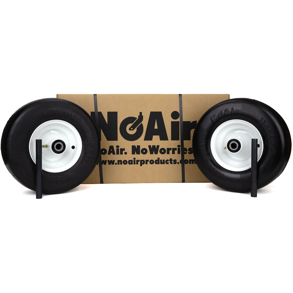 NoAir® (2) Flat Free Tire Assemblies 13x6.50-6 Fits Exmark Radius E S X 126-4860 126-3289
