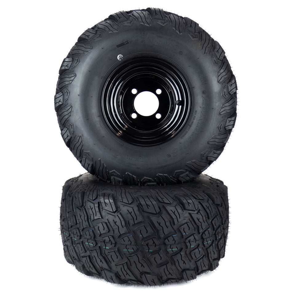 (2) Reaper Turf Tire Assemblies 20x10.00-8 Fits Gravely Ariens ZT XL 48" 52" 60" ZTX Stealth 52" Ikon Onyx 52" 07101426