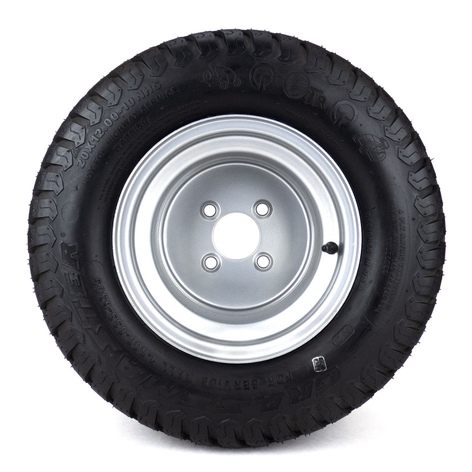 (1) Grassmaster 20x12.00-10 With Free Hustler Wheel 601347 601349 Fits 54" 60"