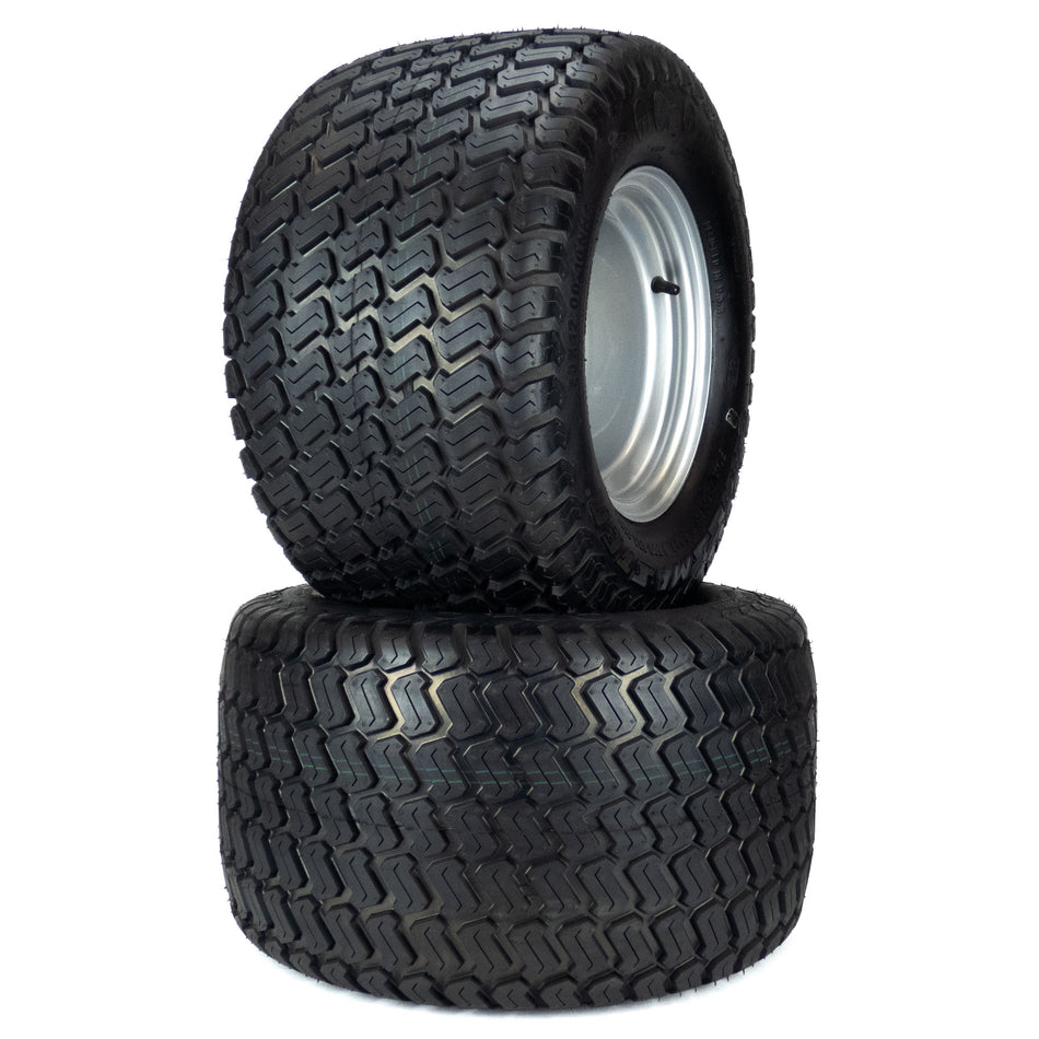 (2) Turf Tire Assemblies 20x12.00-10 Fits Hustler Fastrak Raptor SD 54" 60" 601349