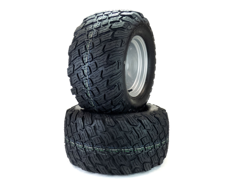 (2) Reaper Turf Tire Assemblies 24x12.00-12 Fits Hustler Super Z 66" 72" 606969