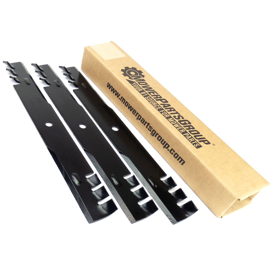 (3) Mulching Blades Compatible with Dixie Chopper, Gravely 60" Decks 30227-60, 08899100