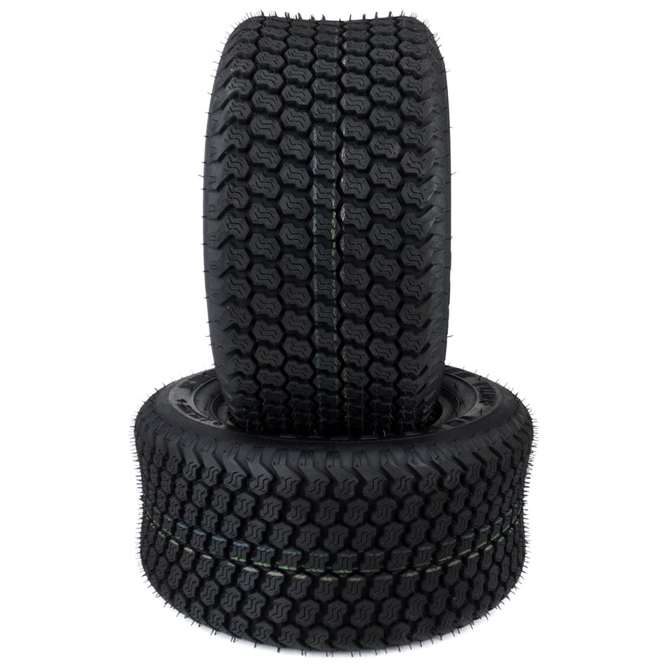 (2) 16x6.50-8 Super Turf Tires 4 Ply for Lawn and Garden Tractors