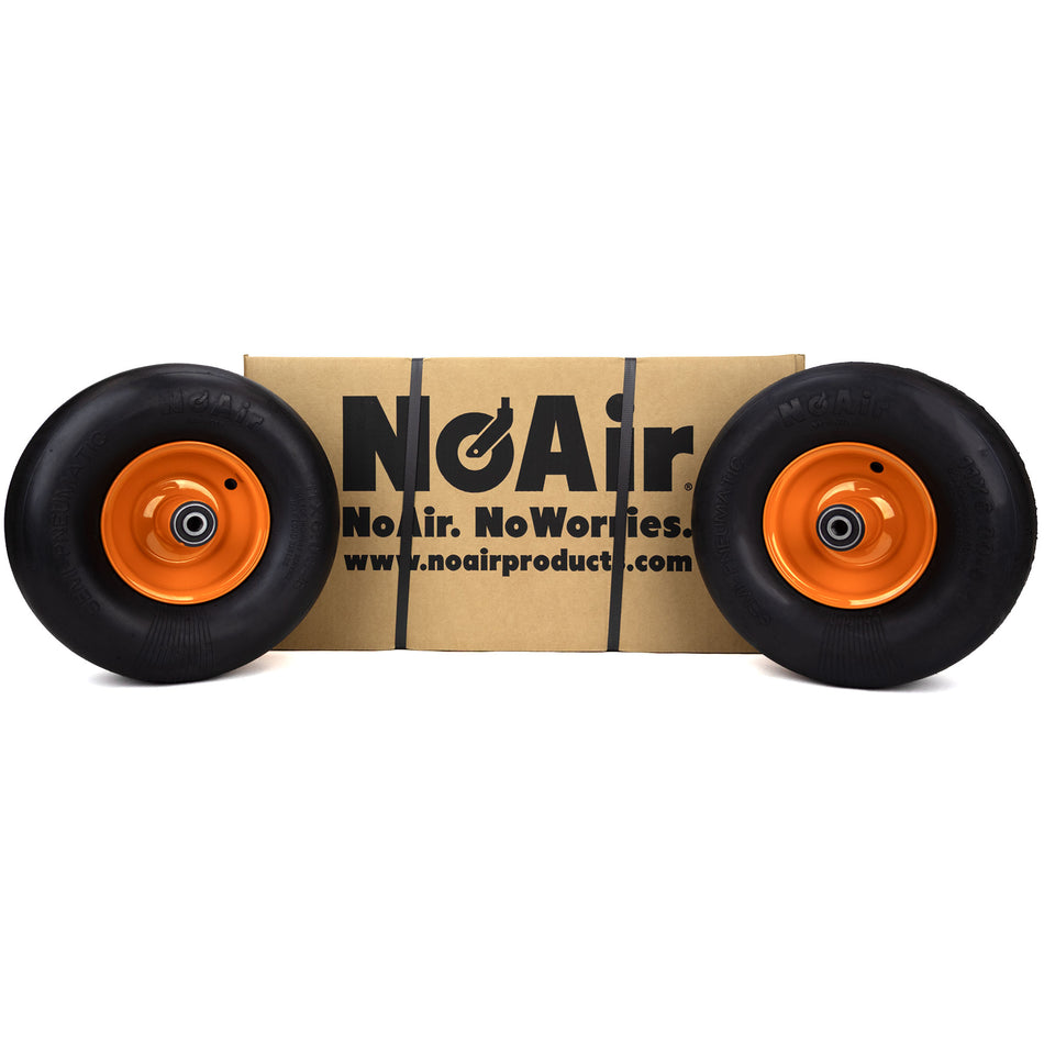 NoAir® (2) Flat Free Tire Assemblies 11x6.00-5 Compatible with Scag EVZ and Liberty Z 48" 52" 485939 485941 485940
