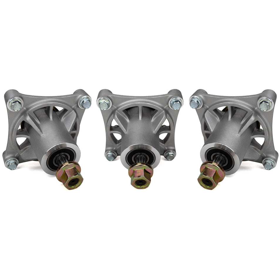 (3) Spindle Assemblies for Hustler 34" to 52" 931741 931881 931899 931998US 932004US 604214