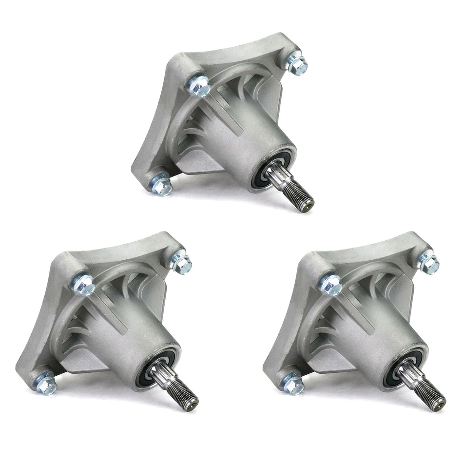 (3) Spindle Assemblies for Hustler 34" to 52" 931741 931881 931899 931998US 932004US 604214