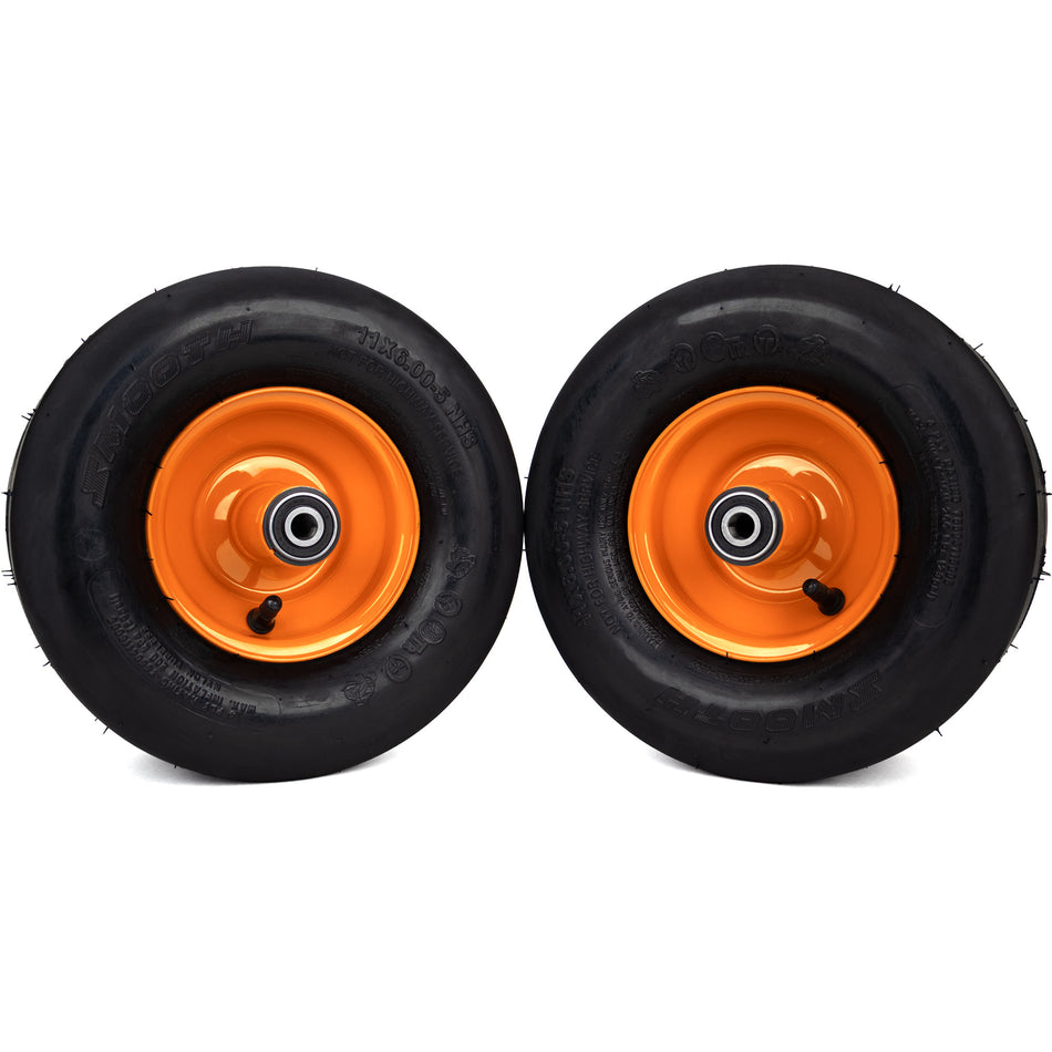 (2) Pneumatic Tire Assemblies 11x6.00-5 Compatible with Scag EVZ and Liberty Z 48" 52" 485939 485941 485940