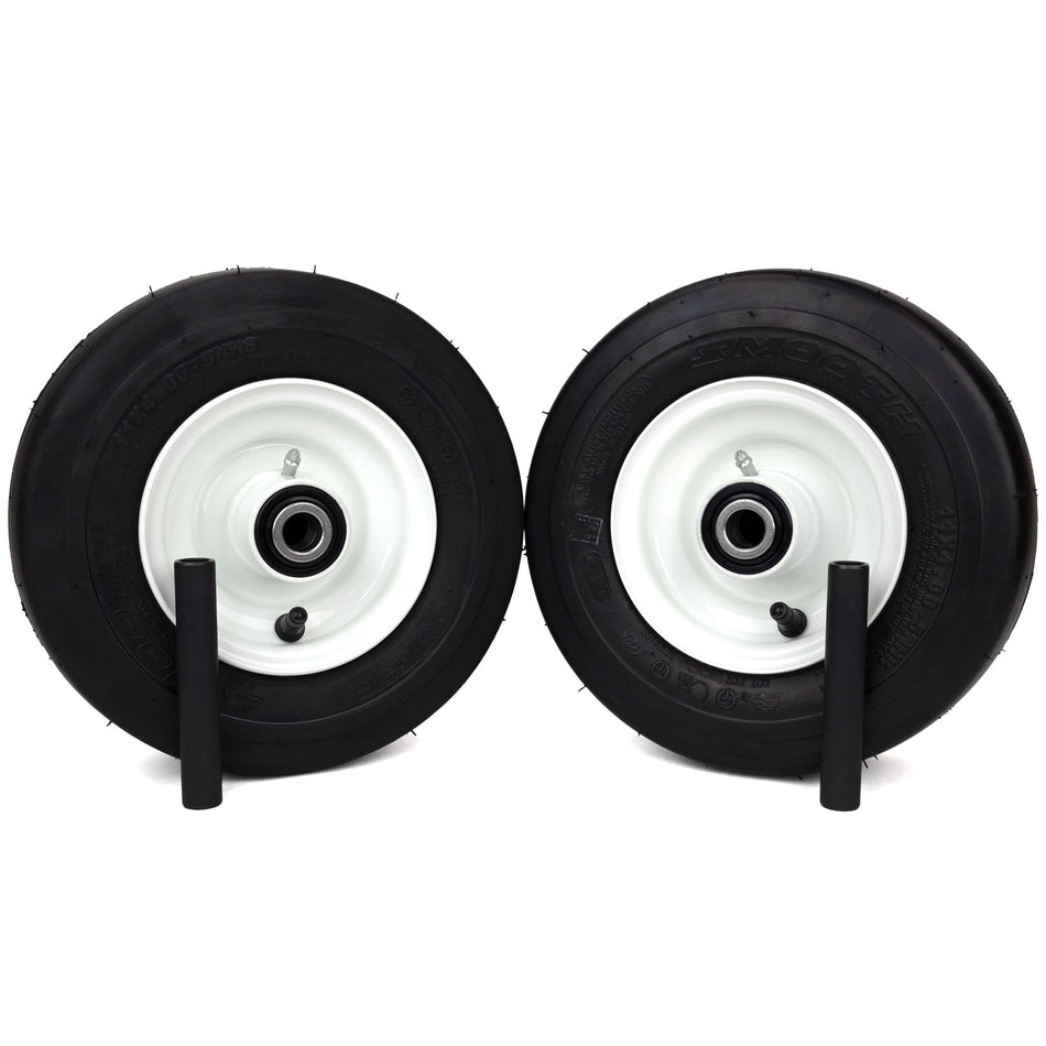 (2) Pneumatic Tire Assemblies 11x4.00-5 Compatible with Encore Arrow and Arrow XP 46" and Rage 32" 36" 48" 52" 5002100 5002101 5002102