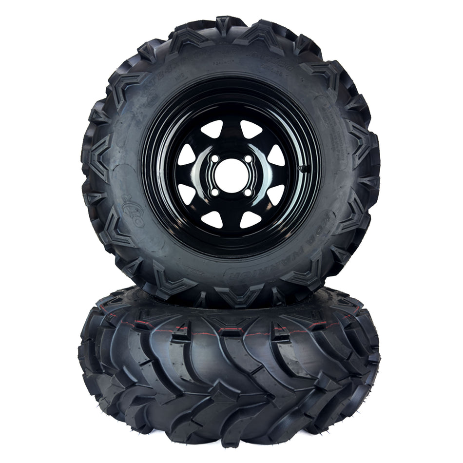 (2) Custom Tire Assemblies 24x8.00-12 - Koa Warrior