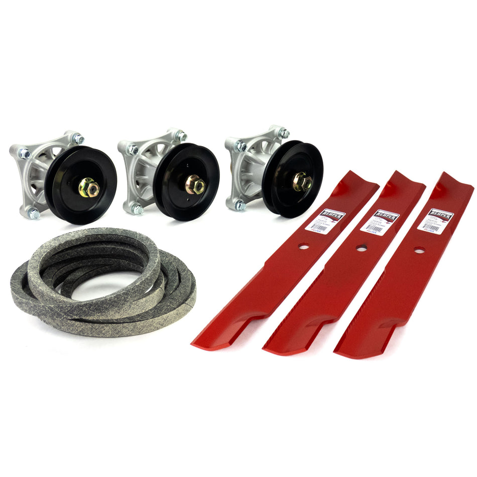 Deck Rebuild Kit for Hustler Raptor 52" Spindle Blade Pulley Belt 604214 603995