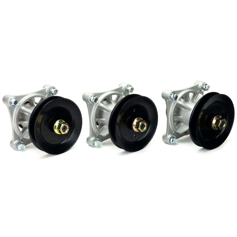 Deck Rebuild Kit for Hustler Raptor 52" Spindles Blades Pulleys Belt 604214 603995 603988 791988