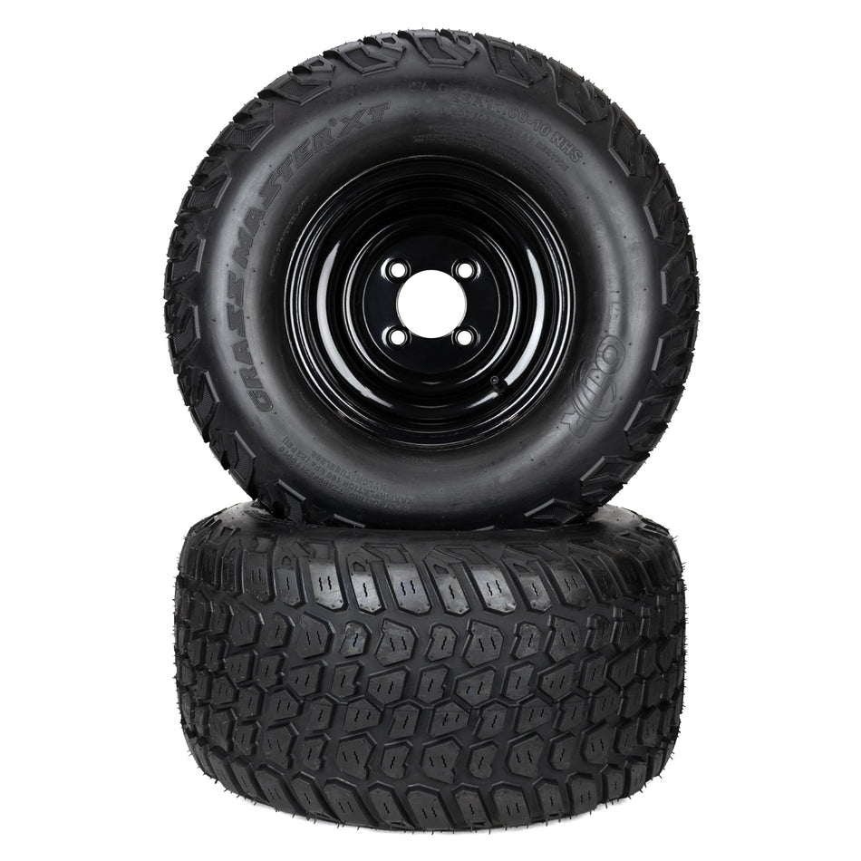 (2) Grassmaster XT Tire Assemblies 22x11.00-10 Fits Bad Boy ZT Elite Models 022-2014-00