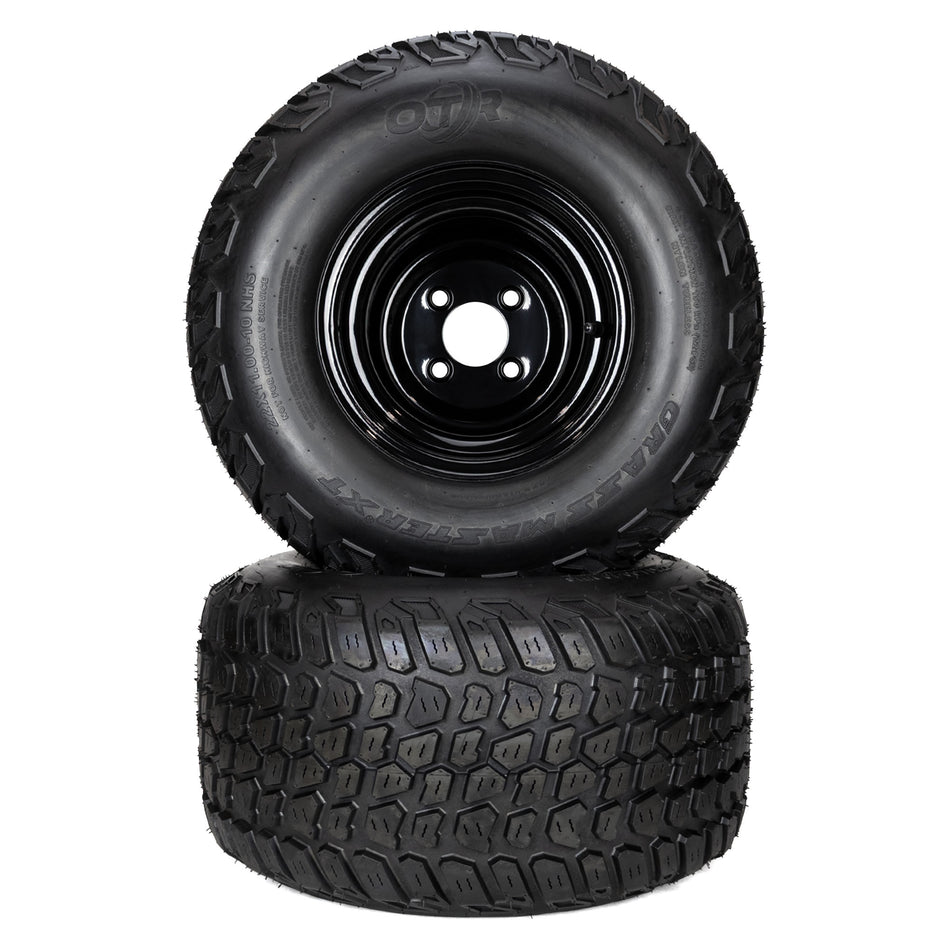 (2) Grassmaster XT Tire Assemblies 22x11.00-10 Fits Gravely Ariens HD ZX Apex Zenith 52" 60" 79110700