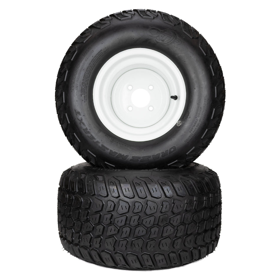 (2) Grassmaster XT Tire Assemblies 22x11.00-10 Fits Country Clipper XLT Challenger D3881