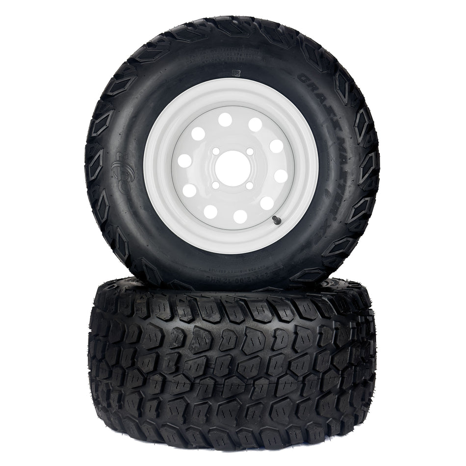 (2) Grassmaster XT Tire Assemblies 24x12.00-12 Fits Exmark Toro Lazer Z 109-8972