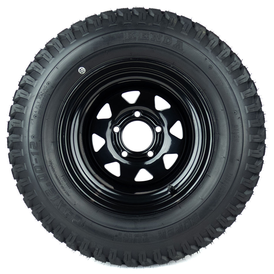 (1) Super Turf Tire Assembly 24x12.00-12 Fits Gravely Pro-Turn 300 07101511