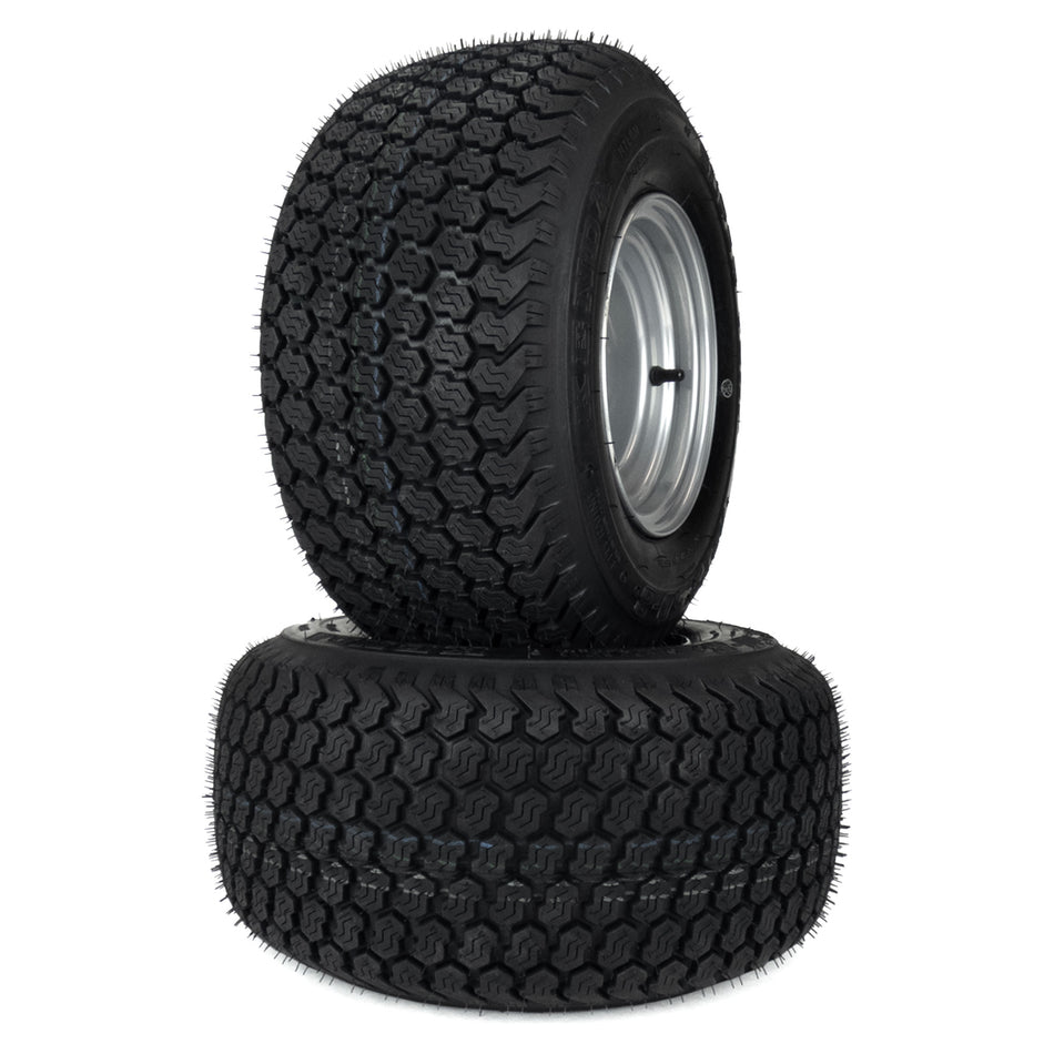 (2) Super Turf Tire Assemblies 18x8.50-8 Fits Hustler Raptor 42" 52" 604013