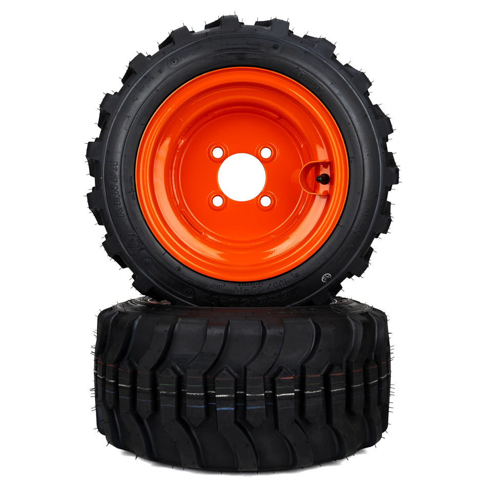(2) Industrial Tire Assemblies 18x8.50-10 Fits Kubota BX Series K2581-18610
